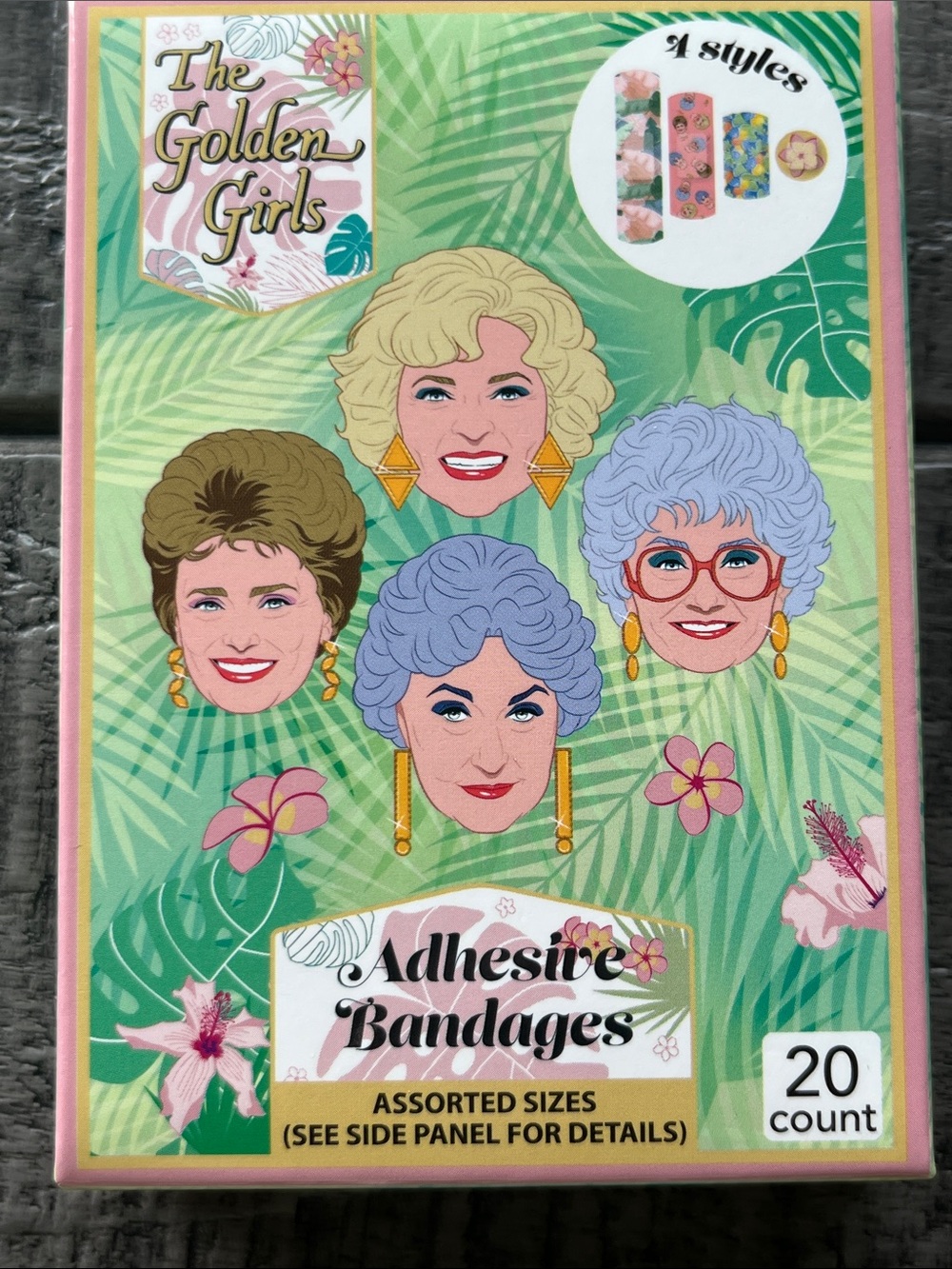 Golden Girls -Adhesive Bandages - Pink & Green Pack